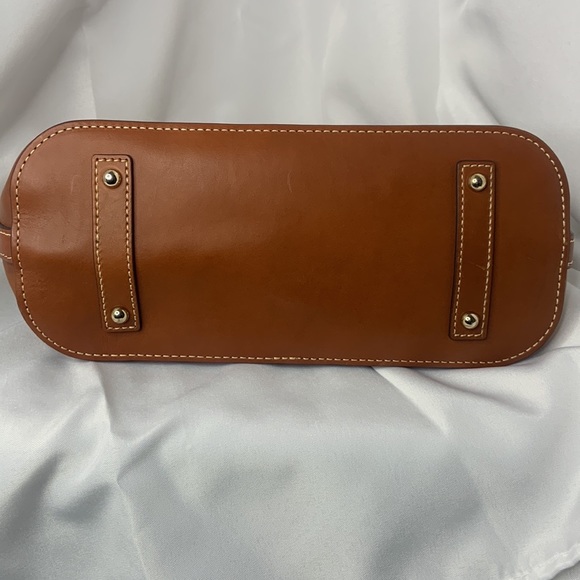 Dooney & Bourke Ostrich Domed Zip Satchel - Picture 5 of 11